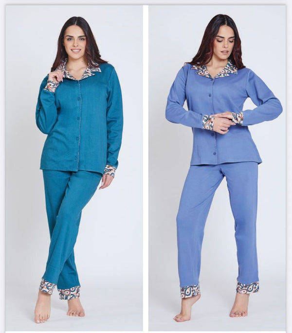 Pigiama donna caldo cotone D6010