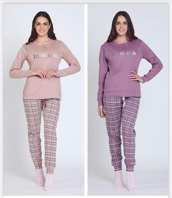 Pigiama donna caldo cotone D6018
