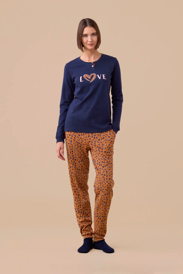 Pigiama donna caldo cotone FA9261 - FA9431