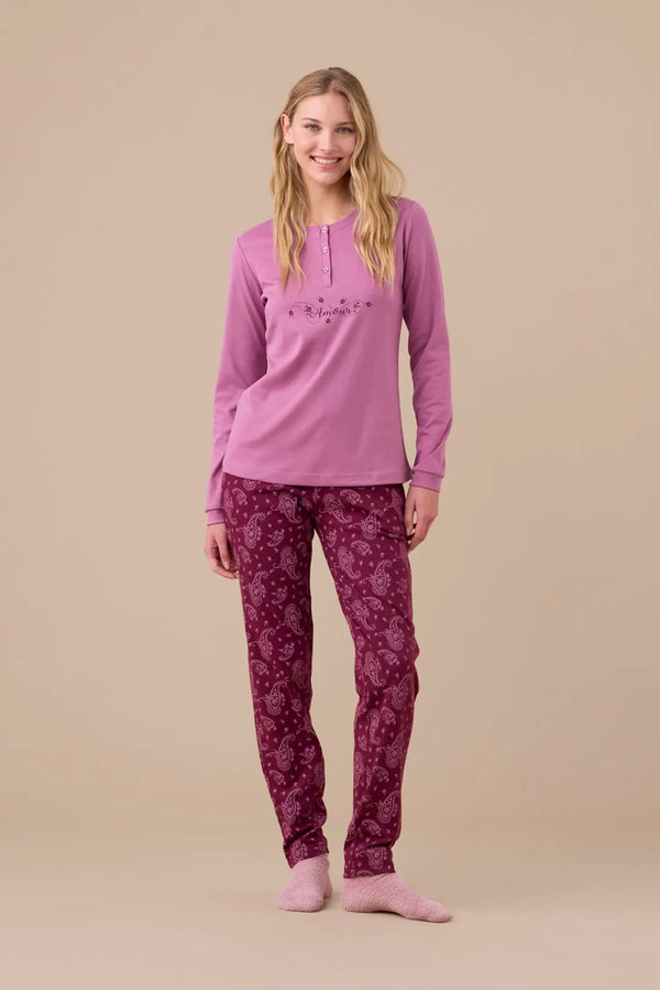 Pigiama donna caldo cotone calibrato FA9432