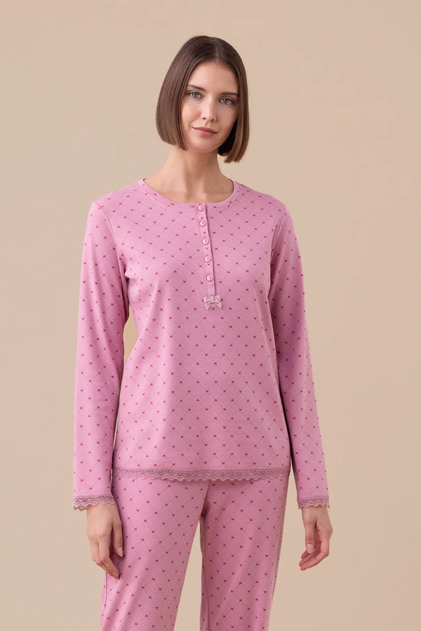 Pigiama donna caldo cotone calibrato FA9438